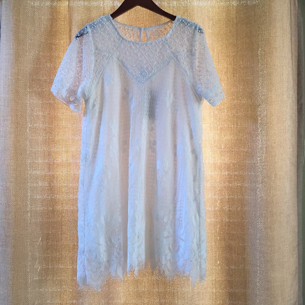 white lace dress